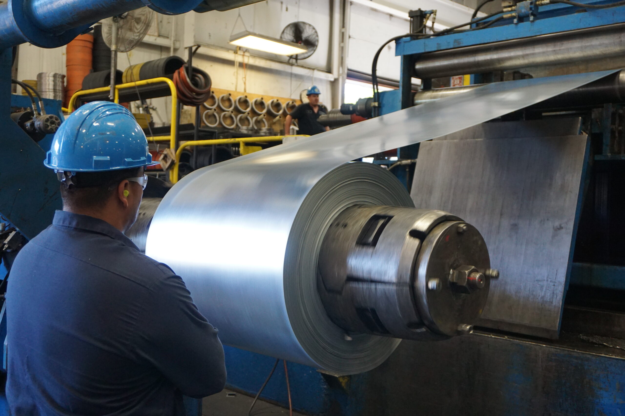 Galvalume steel on the uncoiler